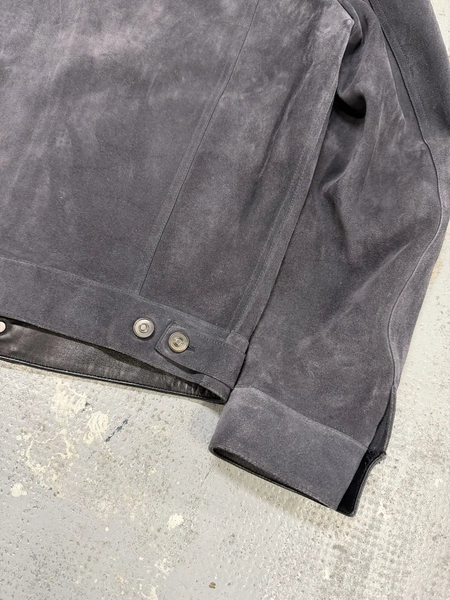 SS2018 Berluti Grey Gradient Leather Trucker Jacket by Haider Ackermann DDPCqsP 13