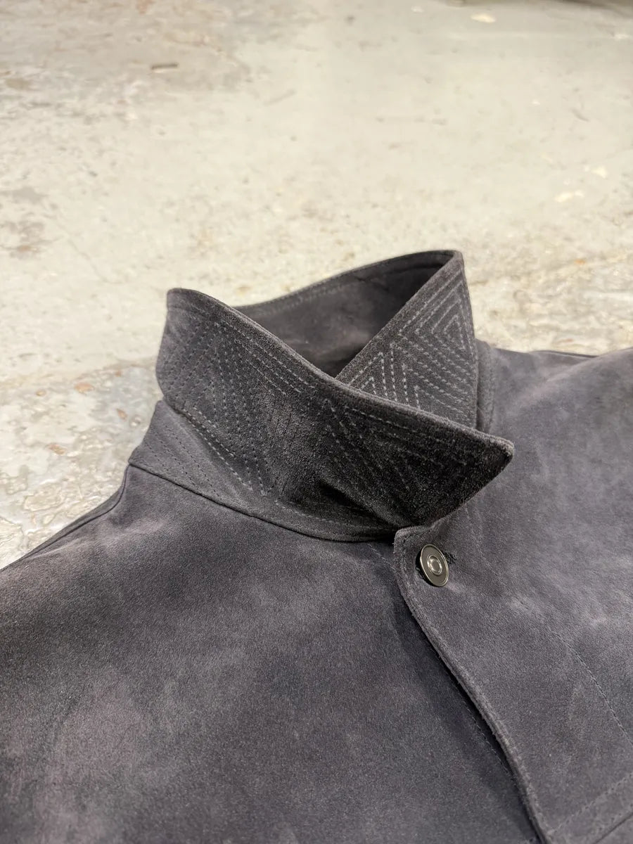 SS2018 Berluti Grey Gradient Leather Trucker Jacket by Haider Ackermann DDPCqsP 14