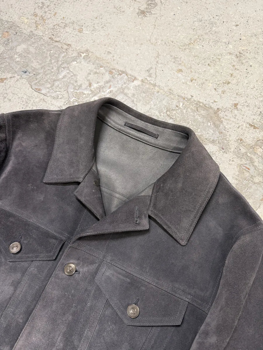 SS2018 Berluti Grey Gradient Leather Trucker Jacket by Haider Ackermann DDPCqsP 15