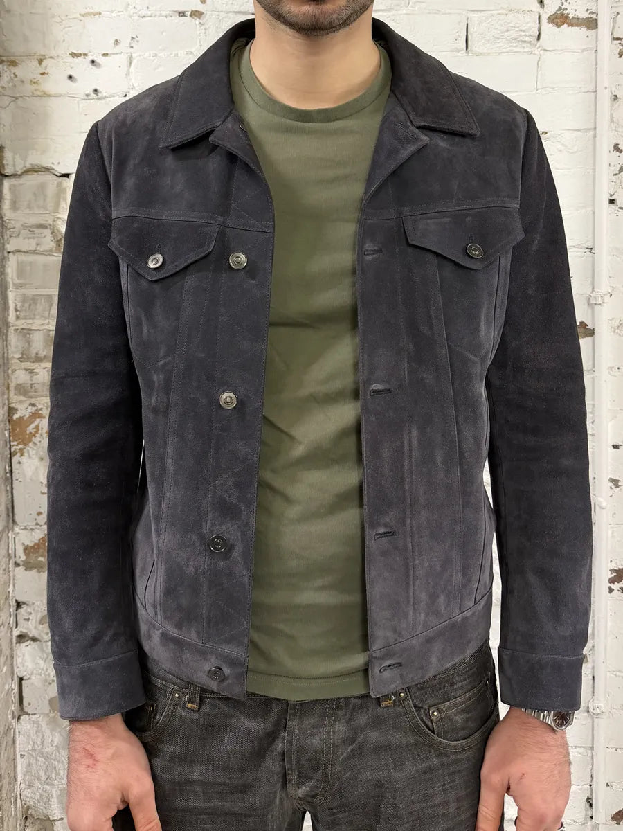 SS2018 Berluti Grey Gradient Leather Trucker Jacket by Haider Ackermann DDPCqsP 3