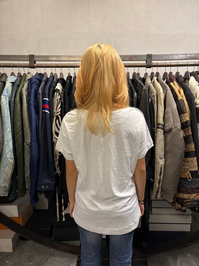 SS2018 Cavalli Necklaces Trompe L’Oeil White T-Shirt rWwsloX 2