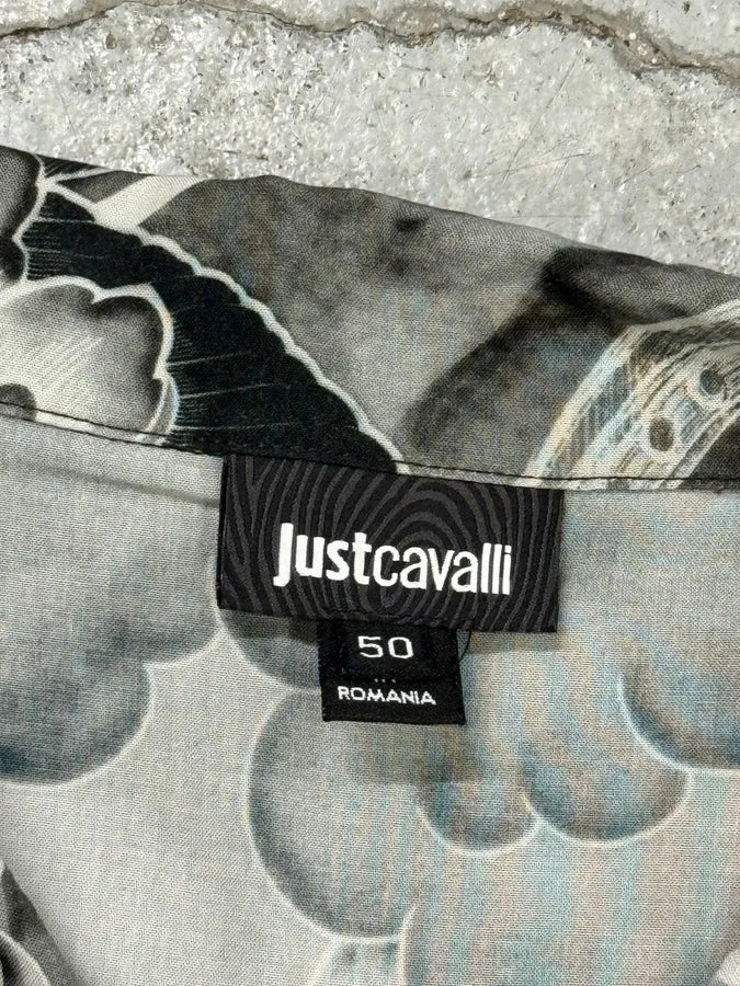 SS2018 Cavalli Tiger Fantasia Black & White Shirt neRhAFd 7