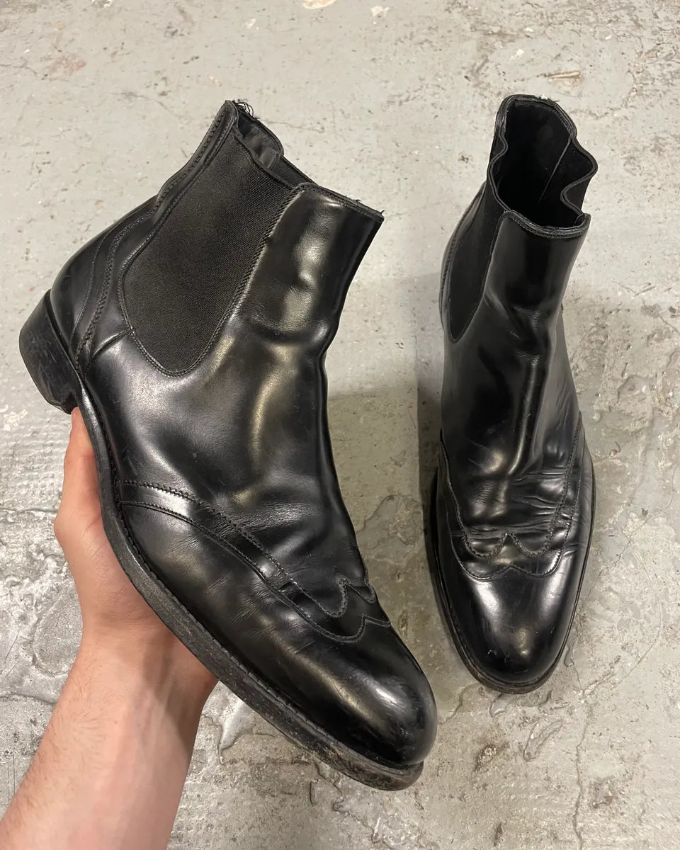 SS2018 Dior Black Chelsea Leather Boots (44eu/us10) VrjQNKo 0