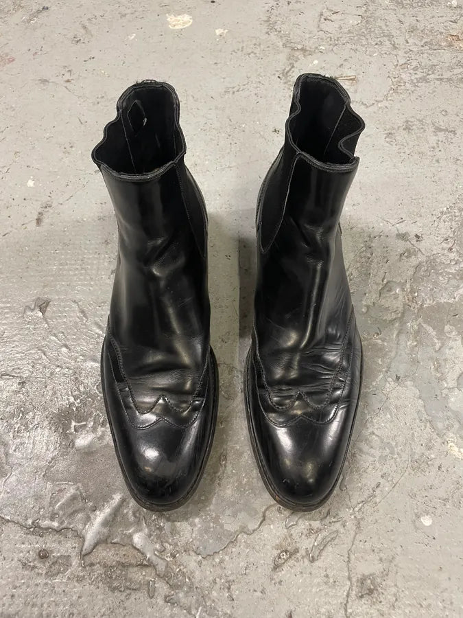 SS2018 Dior Black Chelsea Leather Boots (44eu/us10) VrjQNKo 1