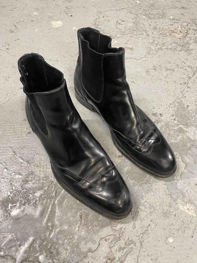 SS2018 Dior Black Chelsea Leather Boots (44eu/us10) VrjQNKo 3