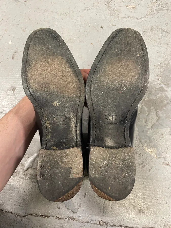 SS2018 Dior Black Chelsea Leather Boots (44eu/us10) VrjQNKo 7