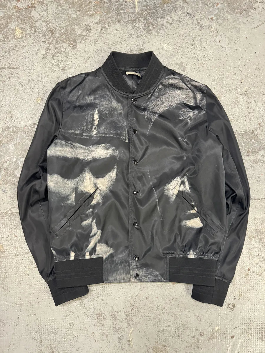 SS2018 Dior Homme François Bard Surrealist Black Silk Bomber Jacket GZohqkU 4