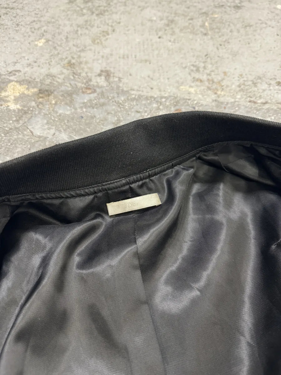 SS2018 Dior Homme François Bard Surrealist Black Silk Bomber Jacket GZohqkU 9