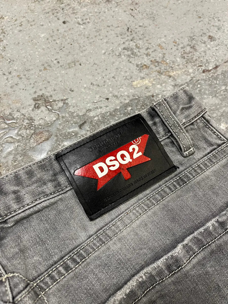 SS2018 DSquared2 Grey Twisted Denim Jeans (S/M) iTxzfcY 11
