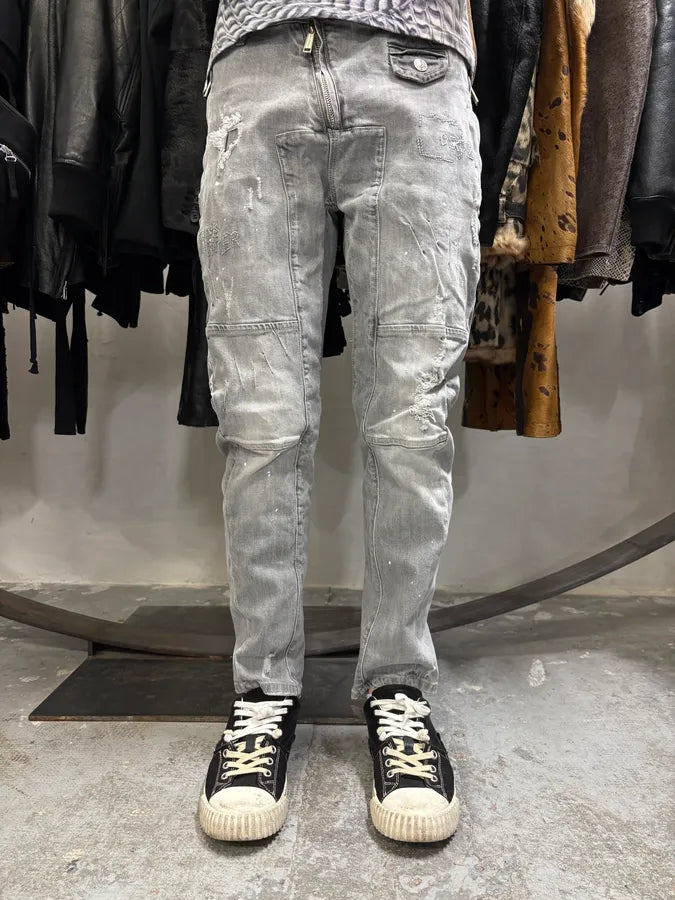 SS2018 DSquared2 Grey Twisted Denim Jeans (S/M) iTxzfcY 2