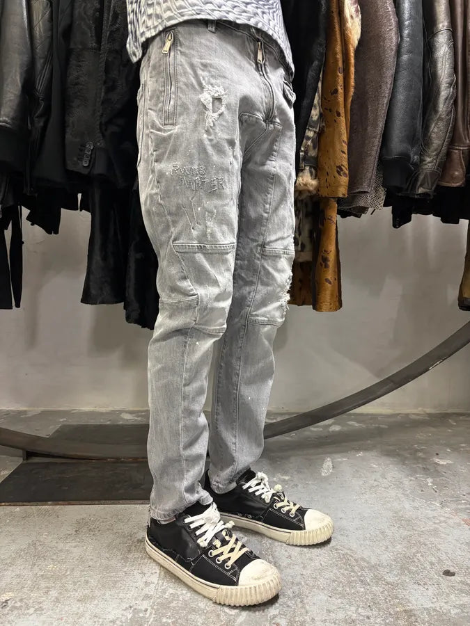 SS2018 DSquared2 Grey Twisted Denim Jeans (S/M) iTxzfcY 3