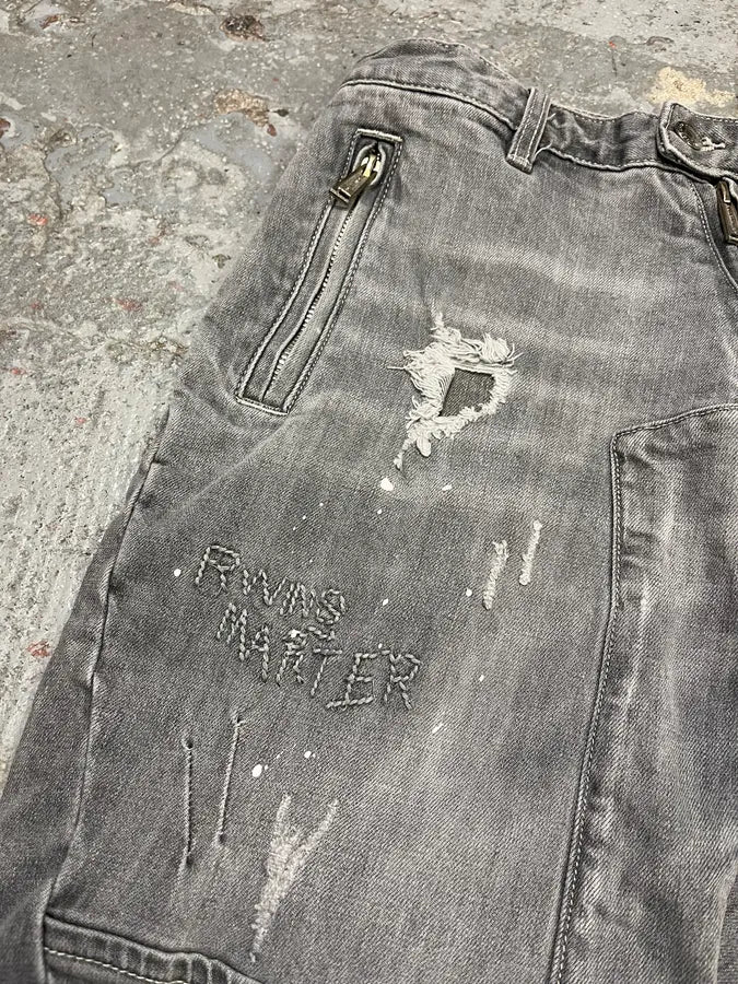 SS2018 DSquared2 Grey Twisted Denim Jeans (S/M) iTxzfcY 8