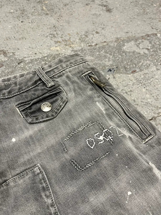 SS2018 DSquared2 Grey Twisted Denim Jeans (S/M) iTxzfcY 9