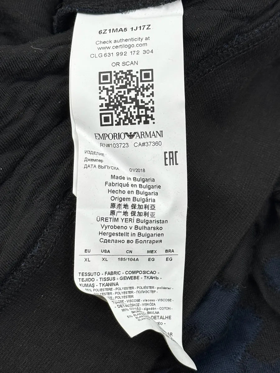 SS2018 Emporio Armani Navy Camo Sweater DRlxrAT 9