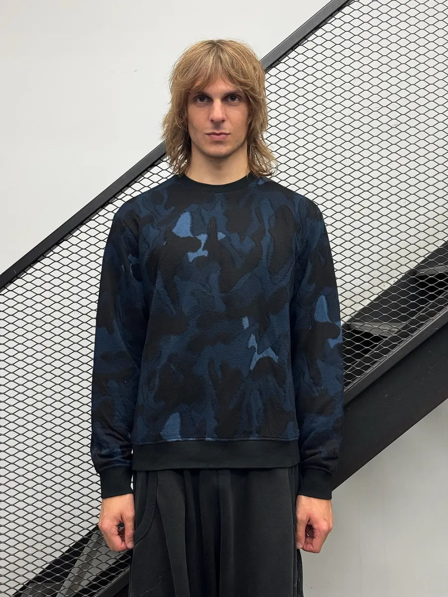 SS2018 Emporio Armani Navy Camo Sweater DRlxrAT 0