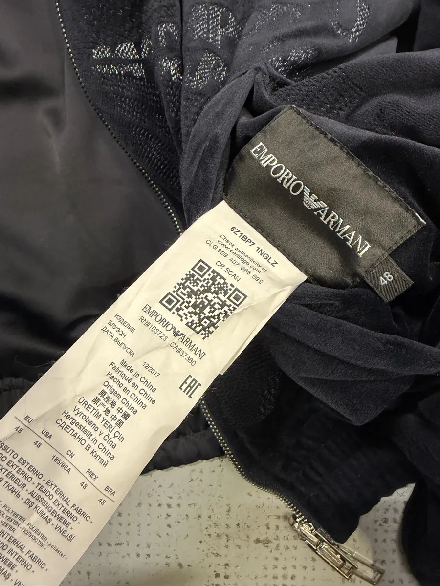 SS2018 Emporio Armani Navy Lights Reversible Bomber Jacket dBMiTYS 11