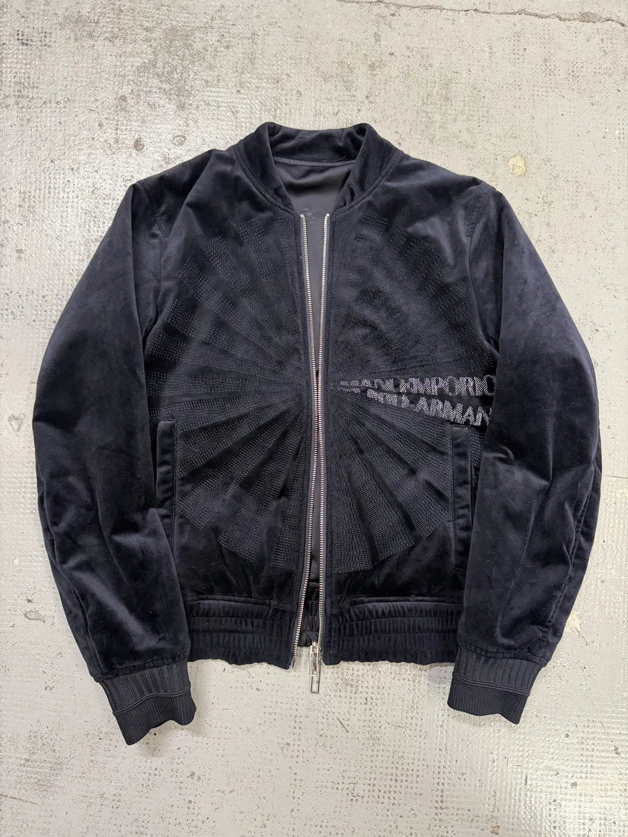 SS2018 Emporio Armani Navy Lights Reversible Bomber Jacket dBMiTYS 13