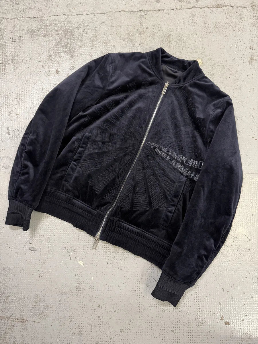 SS2018 Emporio Armani Navy Lights Reversible Bomber Jacket dBMiTYS 14