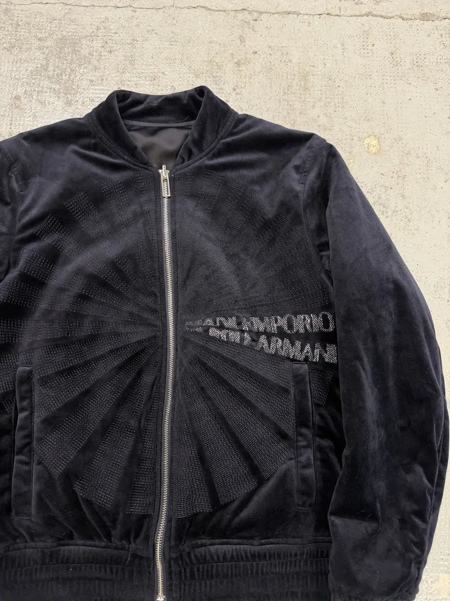 SS2018 Emporio Armani Navy Lights Reversible Bomber Jacket dBMiTYS 16