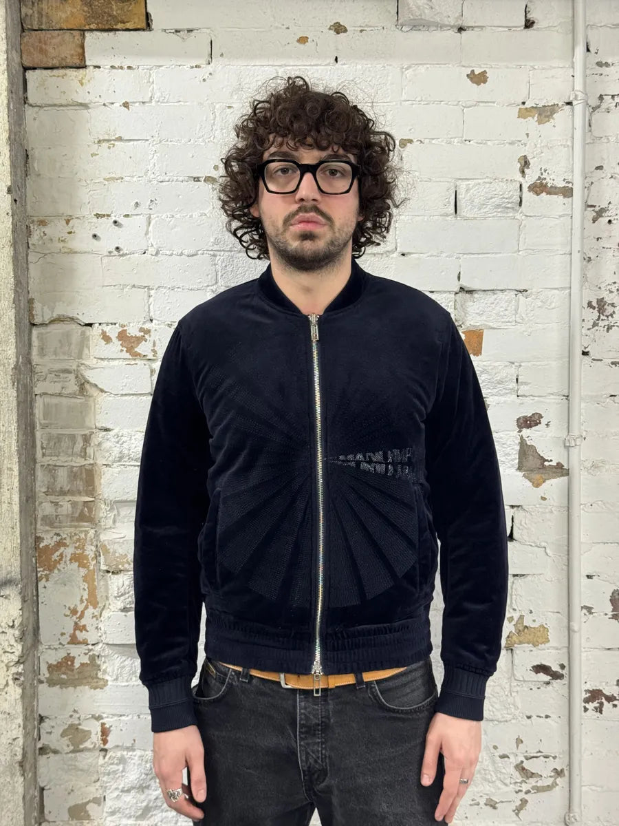 SS2018 Emporio Armani Navy Lights Reversible Bomber Jacket dBMiTYS 4