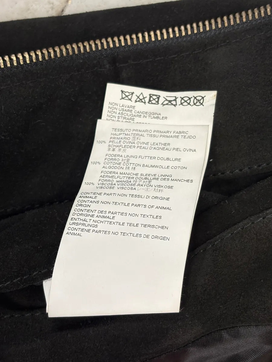 SS2018 Maison Margiela Black Obscure Suede Leather 5 Zips Jacket ikIYboH 8