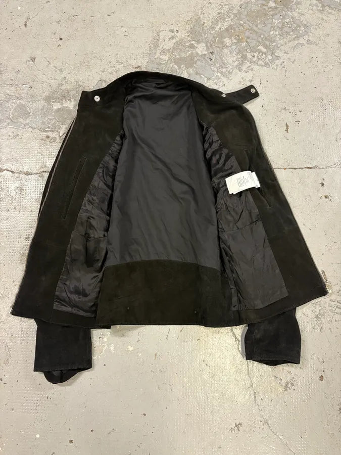 SS2018 Maison Margiela Black Obscure Suede Leather 5 Zips Jacket ikIYboH 5