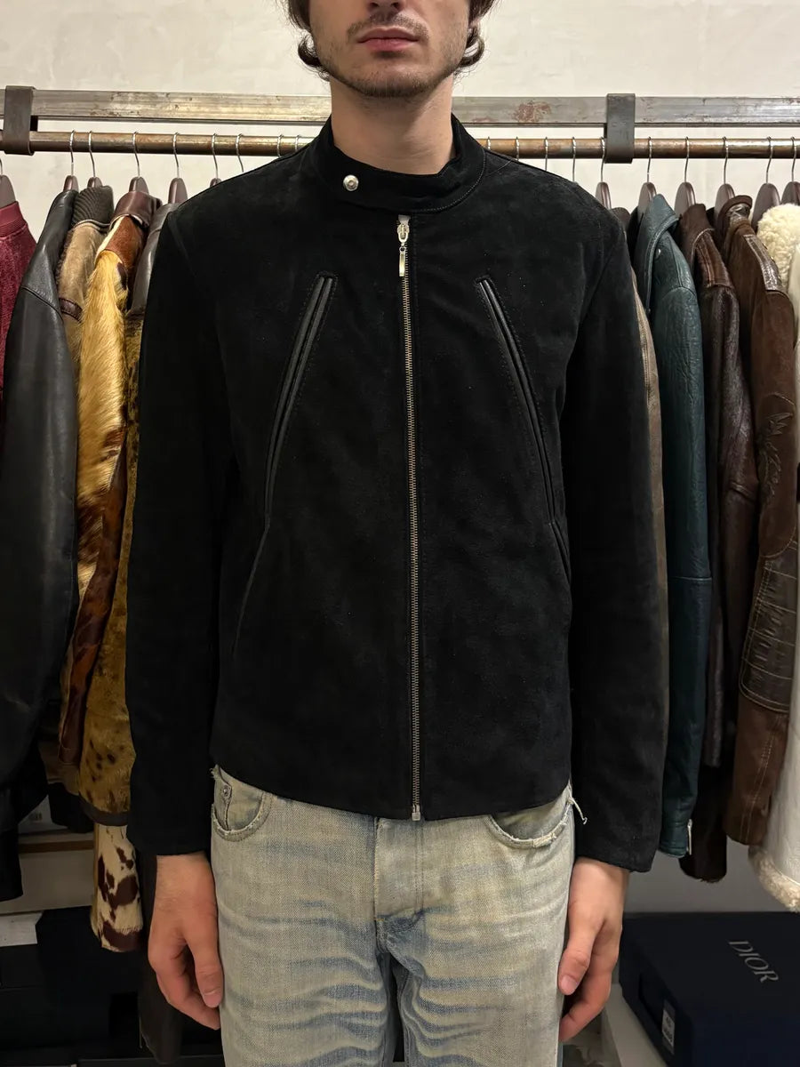 SS2018 Maison Margiela Black Obscure Suede Leather 5 Zips Jacket ikIYboH 1