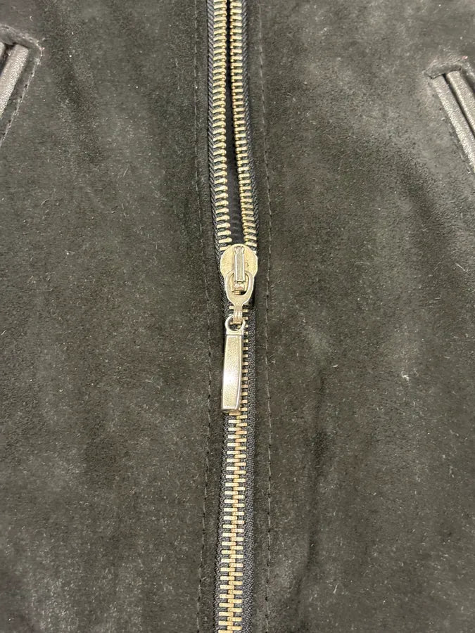 SS2018 Maison Margiela Black Obscure Suede Leather 5 Zips Jacket ikIYboH 6