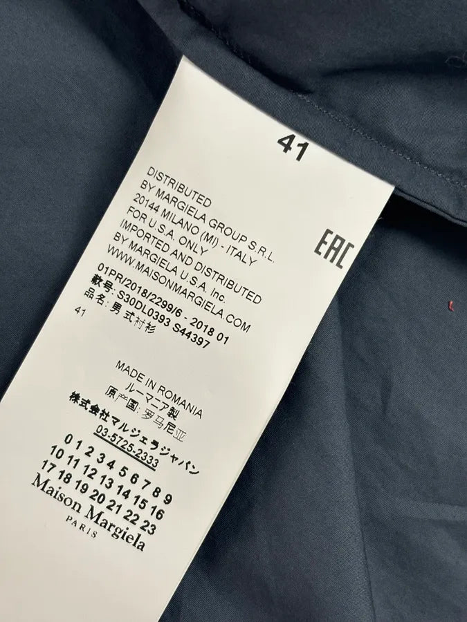 SS2018 Maison Margiela Dark Grey Signature Short Sleeves Shirt eMJgnkF 9