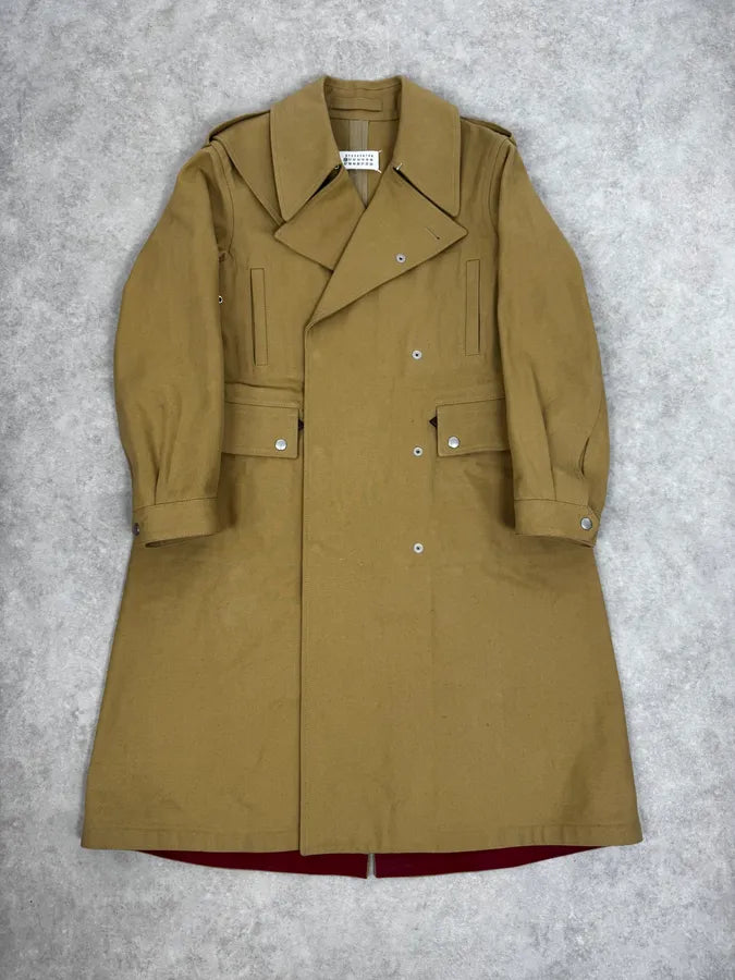 SS2018 Maison Margiela Camel Cargo Canva Trench Coat BqhFIEl 0