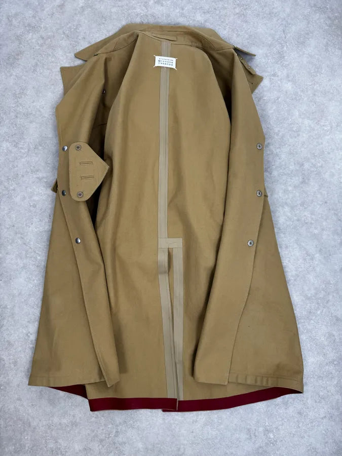 SS2018 Maison Margiela Camel Cargo Canva Trench Coat BqhFIEl 7