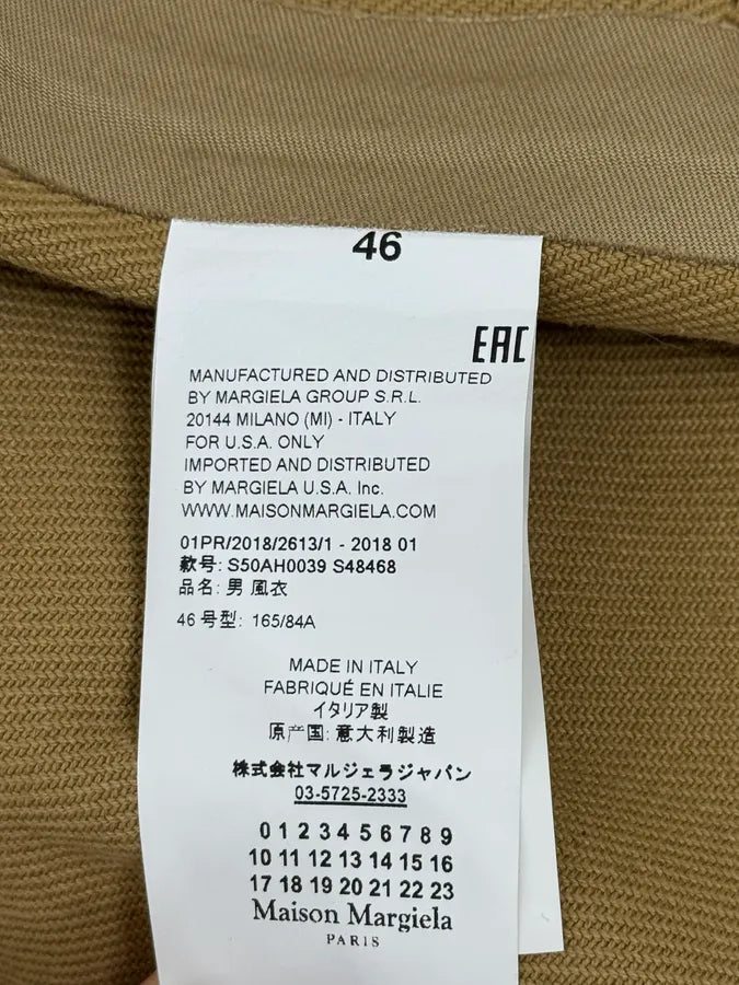 SS2018 Maison Margiela Camel Cargo Canva Trench Coat BqhFIEl 14