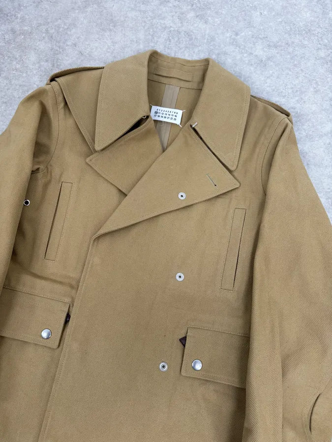 SS2018 Maison Margiela Camel Cargo Canva Trench Coat BqhFIEl 4