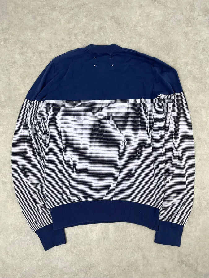 SS2018 Maison Margiela Navy & White Striped Sweater DXESOlv 5