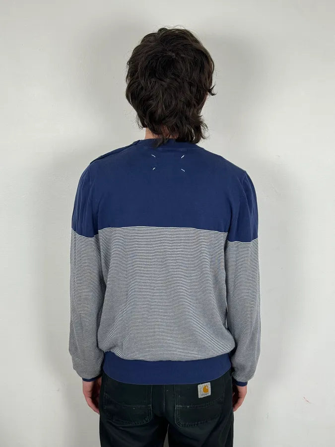 SS2018 Maison Margiela Navy & White Striped Sweater DXESOlv 2