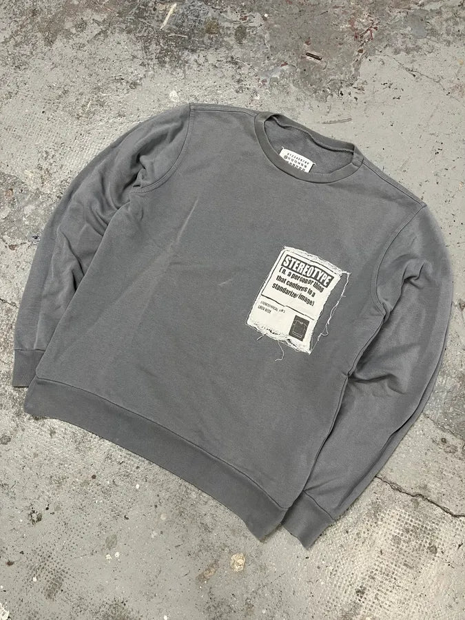 SS2018 Maison Margiela Stereotype Grey Sweater RevCvBY 3