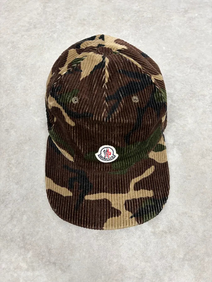 SS2018 Moncler Brown Corduroy Camouflage Baseball Cap pFIJhes 3