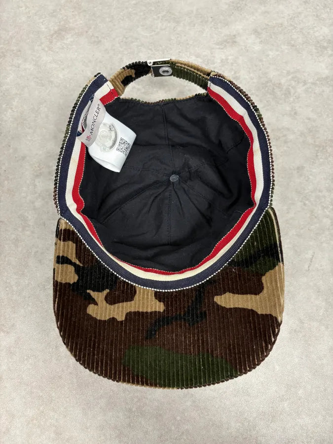 SS2018 Moncler Brown Corduroy Camouflage Baseball Cap pFIJhes 4
