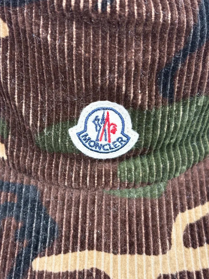 SS2018 Moncler Brown Corduroy Camouflage Baseball Cap pFIJhes 5