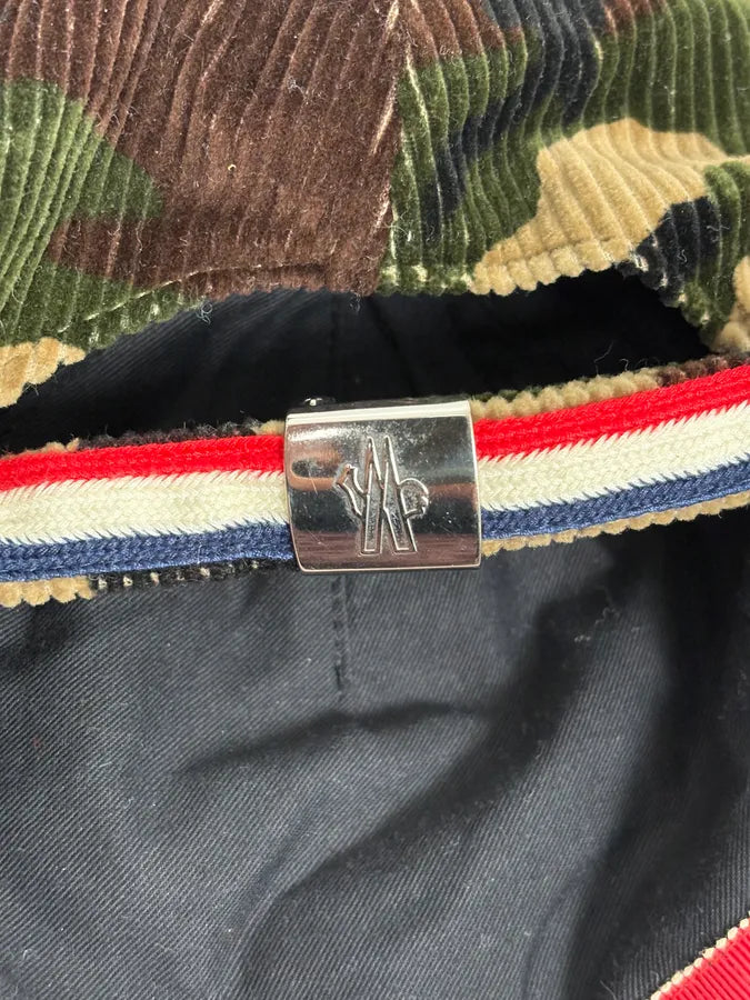 SS2018 Moncler Brown Corduroy Camouflage Baseball Cap pFIJhes 6