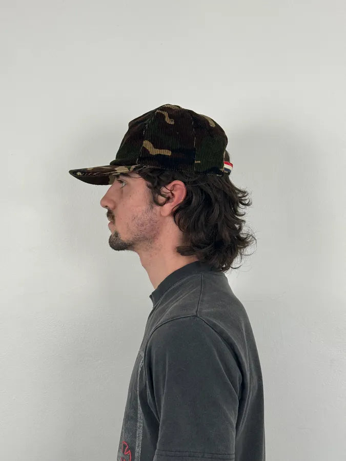 SS2018 Moncler Brown Corduroy Camouflage Baseball Cap pFIJhes 2