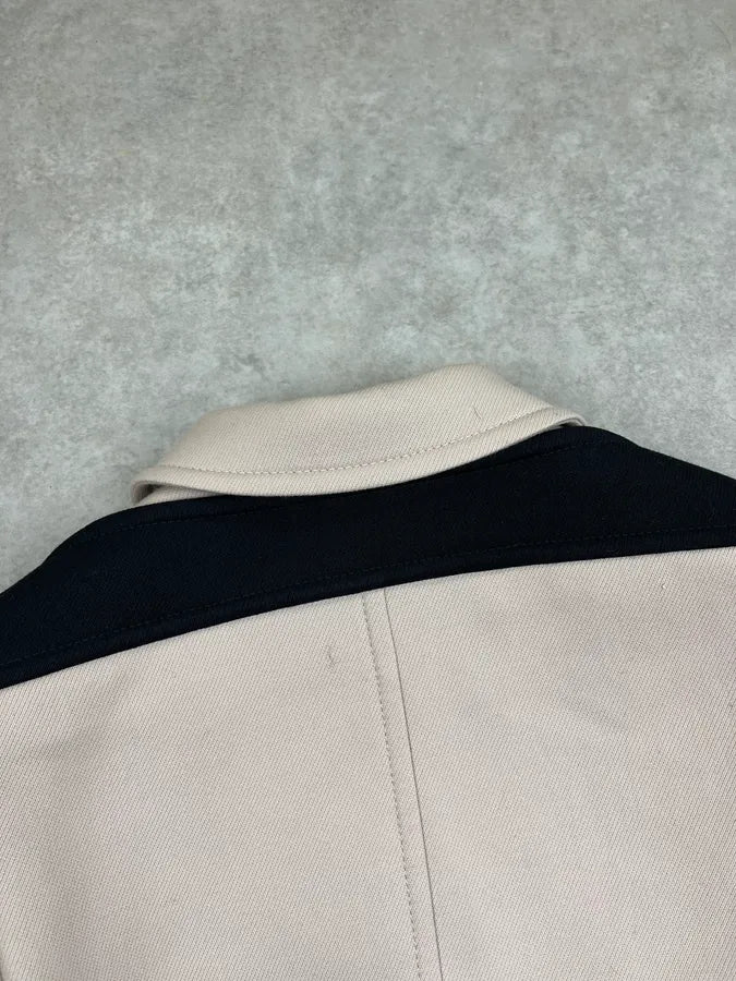 SS2019 Prada Beige Zip Sleeves Wool Buttoned Officer Jacket qPVrPPH 8