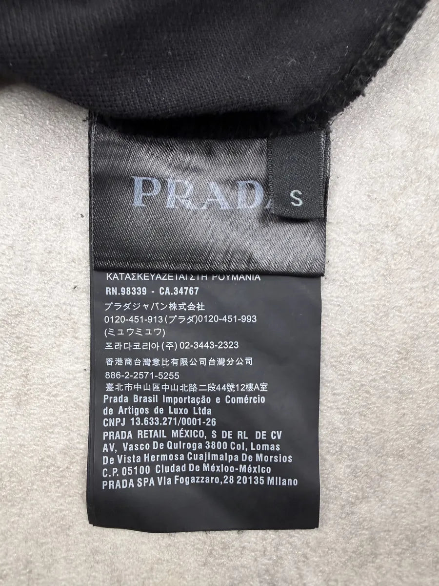 SS2018 Prada Black & Green Contrast Collar Polo bdheNUf 8