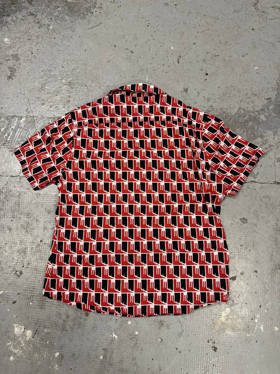 SS2018 Prada Black & Red Short Sleeves Shirt IIbkmSK 1