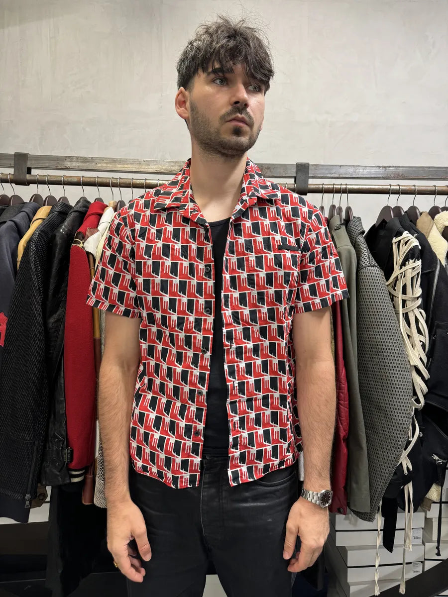 SS2018 Prada Black & Red Short Sleeves Shirt IIbkmSK 3