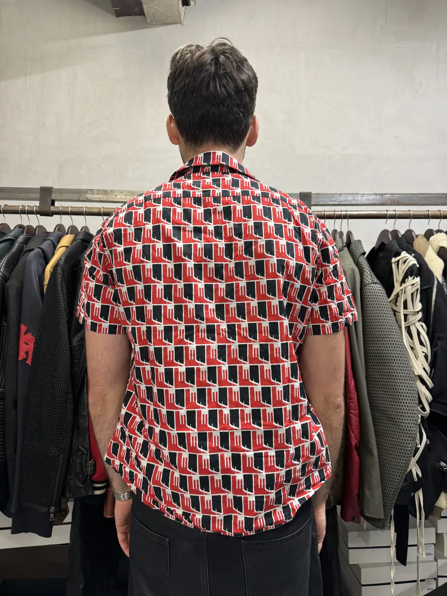 SS2018 Prada Black & Red Short Sleeves Shirt IIbkmSK 4