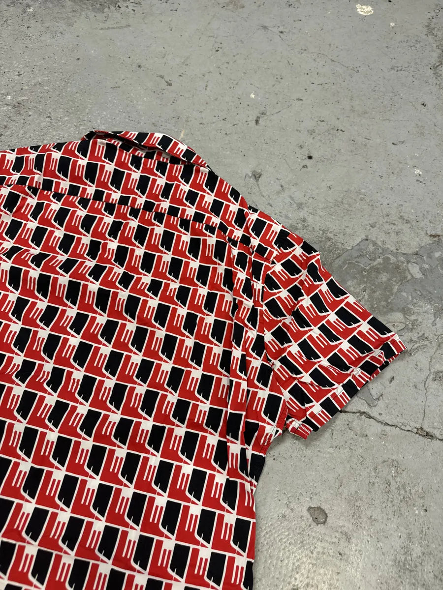 SS2018 Prada Black & Red Short Sleeves Shirt IIbkmSK 8