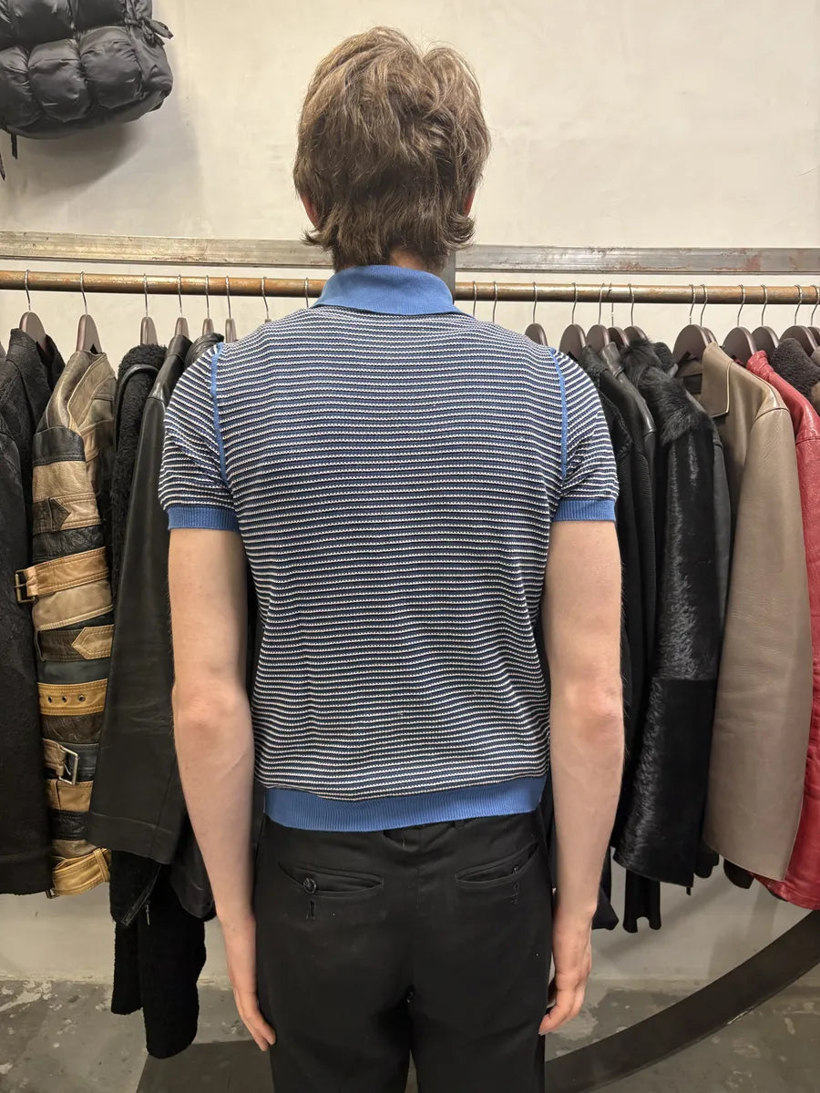 SS2018 Prada Blue Knitted Polo (XS) KfuPggh 3
