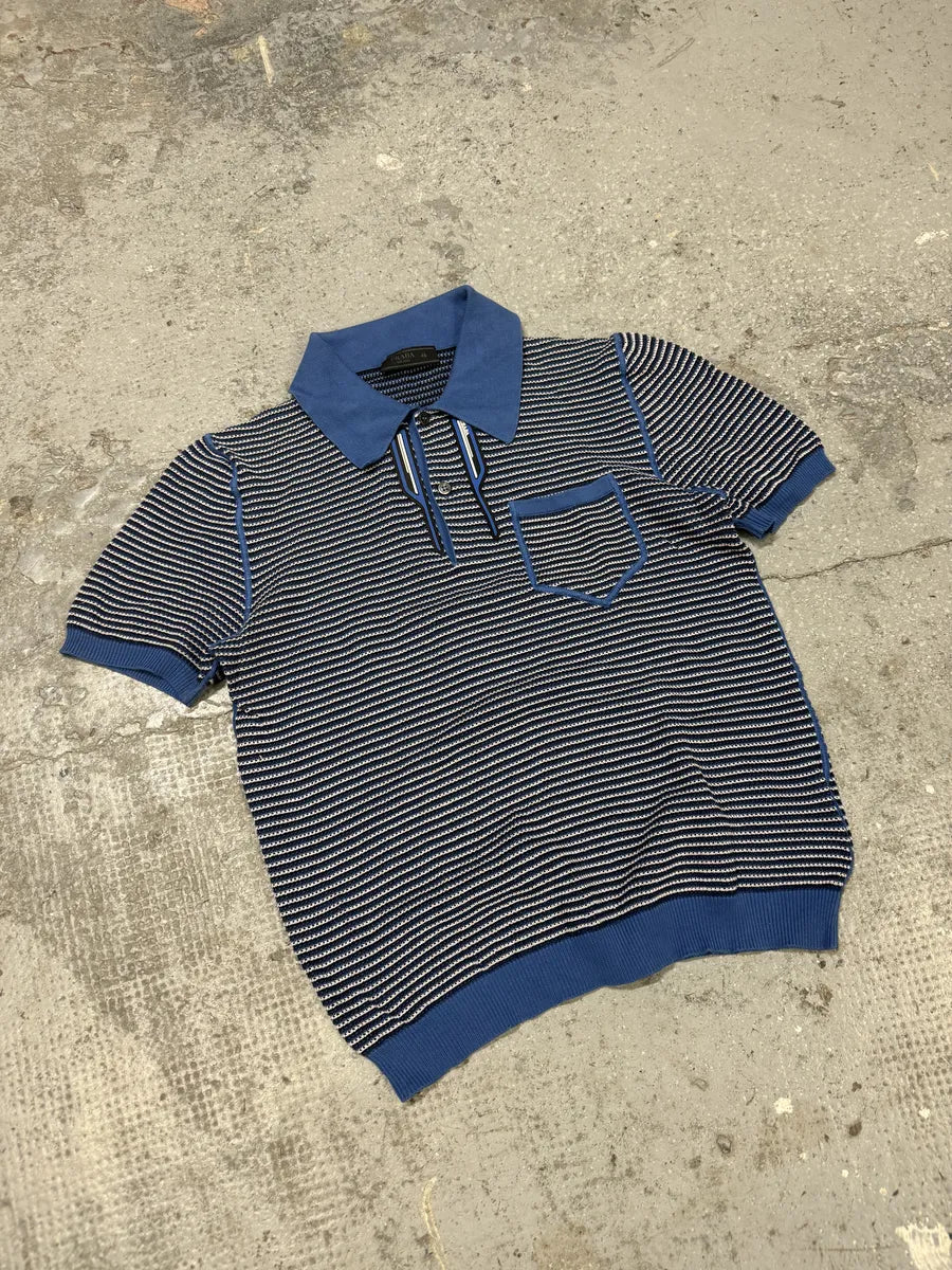 SS2018 Prada Blue Knitted Polo (XS) KfuPggh 4