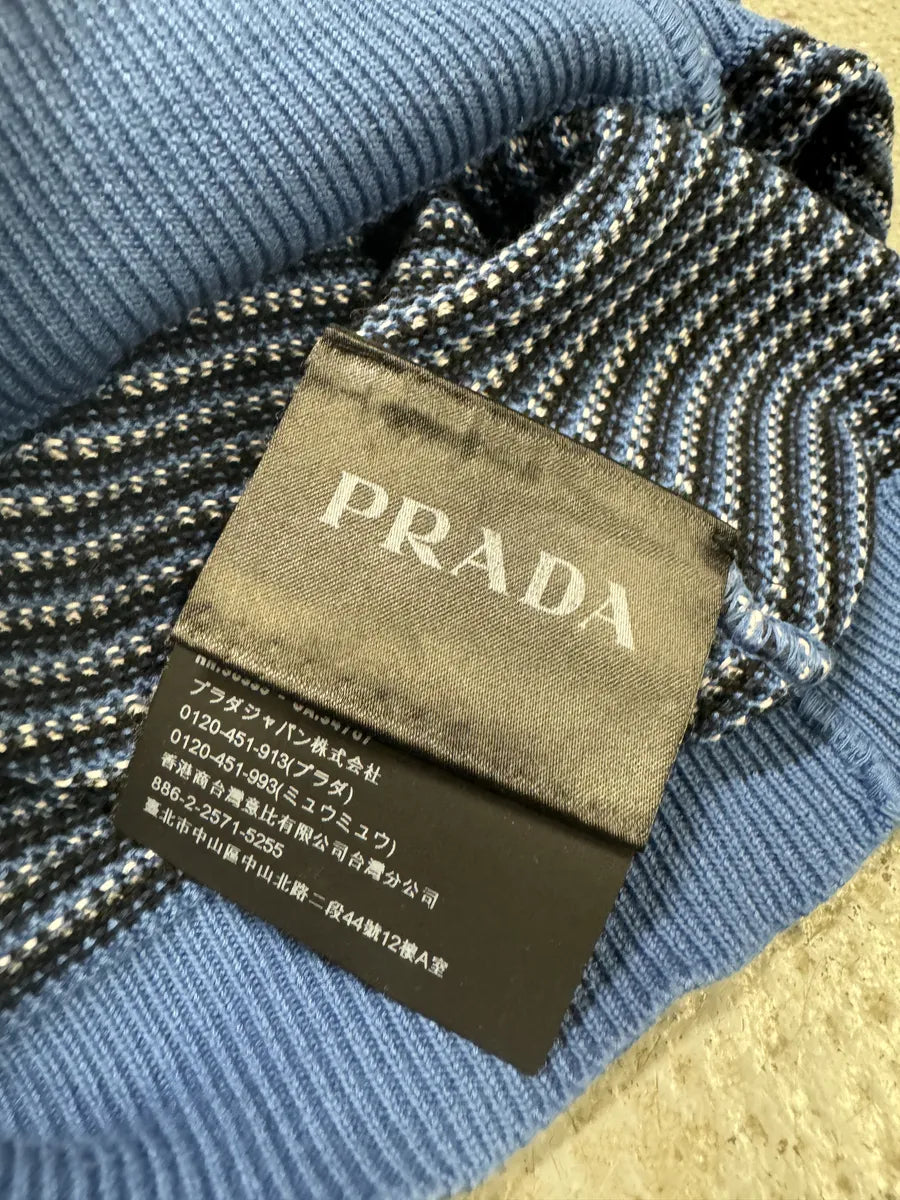 SS2018 Prada Blue Knitted Polo (XS) KfuPggh 7